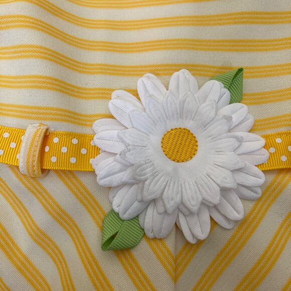 Sweet Heart Rose Dress Girls 12m 12 Month New Yellow Stripes Daisy - Picture 4 of 9
